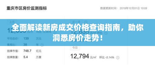 全面解讀新房成交價格查詢指南，助你洞悉房價走勢！