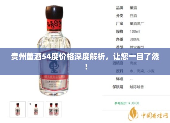 貴州董酒54度價格深度解析，讓您一目了然！