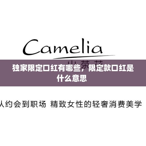 獨(dú)家限定口紅有哪些，限定款口紅是什么意思 
