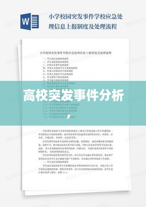 高校突發(fā)事件分析， 