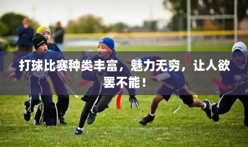 打球比賽種類(lèi)豐富，魅力無(wú)窮，讓人欲罷不能！