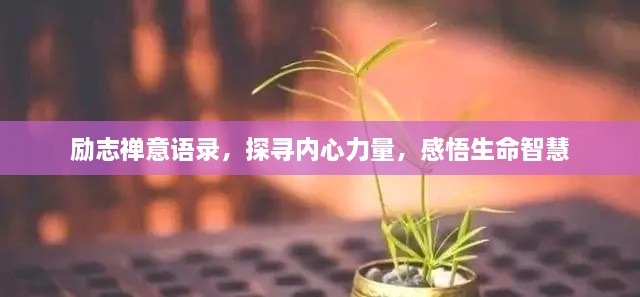 勵志禪意語錄，探尋內心力量，感悟生命智慧