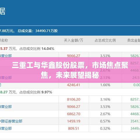 三重工與華鑫股份股票，市場焦點聚焦，未來展望揭秘