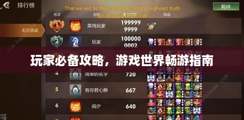 玩家必備攻略，游戲世界暢游指南