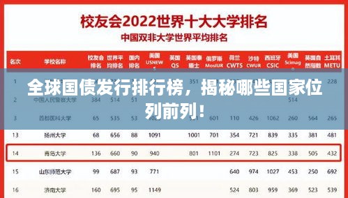 全球國債發(fā)行排行榜，揭秘哪些國家位列前列！