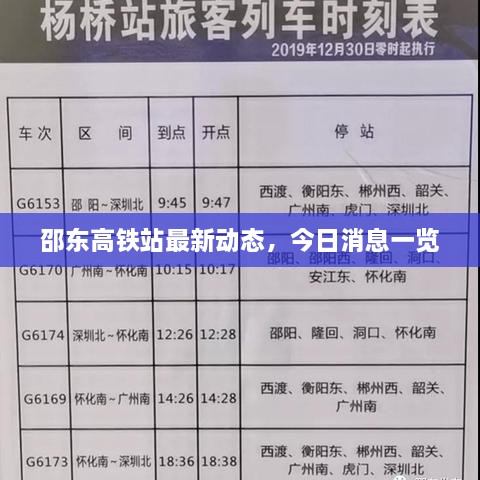 邵東高鐵站最新動態(tài)，今日消息一覽