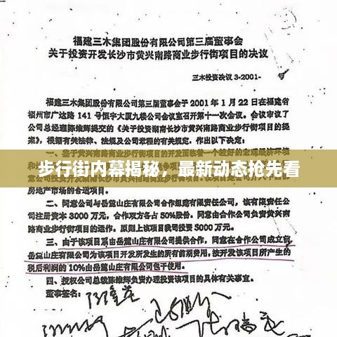 步行街內(nèi)幕揭秘，最新動(dòng)態(tài)搶先看