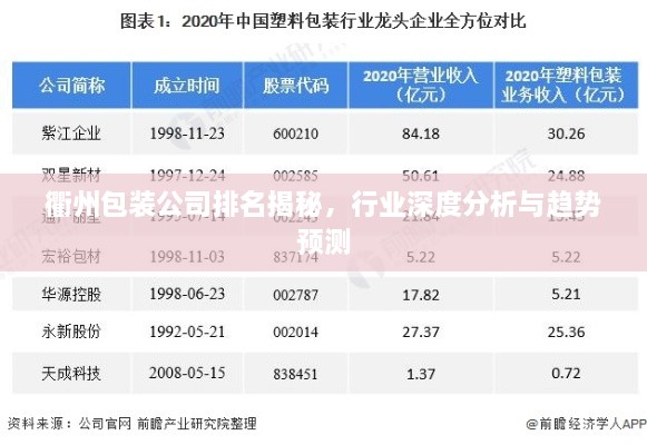 衢州包裝公司排名揭秘，行業(yè)深度分析與趨勢預(yù)測