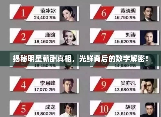 揭秘明星薪酬真相，光鮮背后的數(shù)字解密！